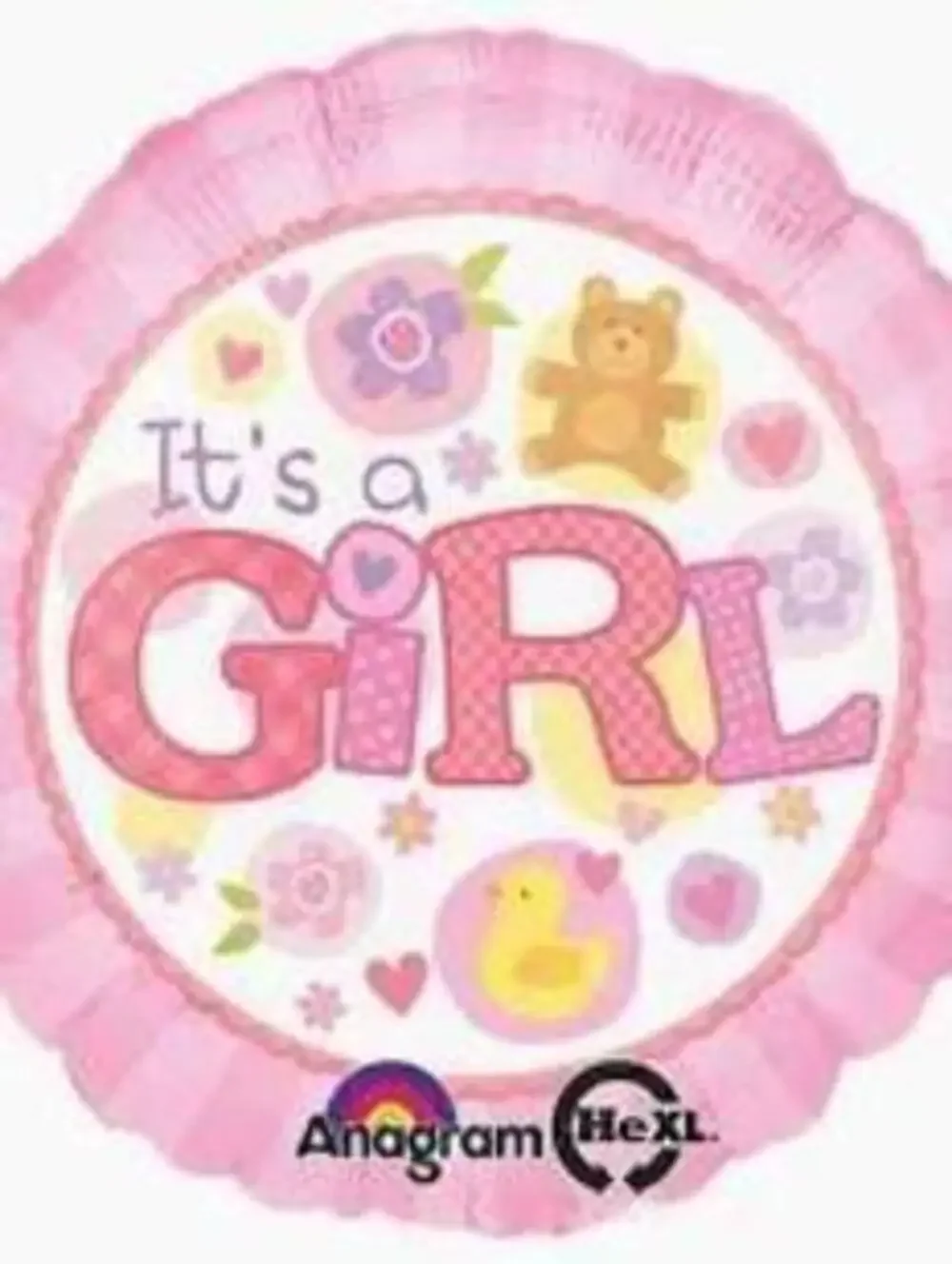 LOT 2 PACK AMSCAN BALLOON WEIGHT PARTY CENTERPIECE  It's A Girl Pink 18″ Balloon